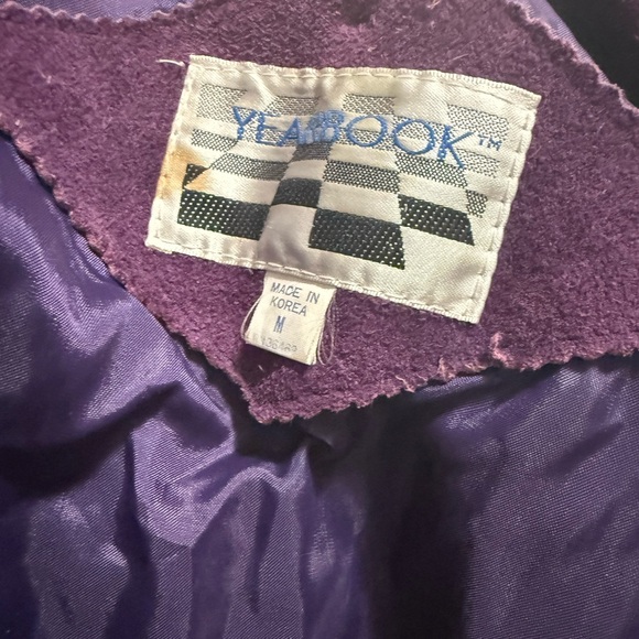 Purple Leather Jacket Cropped Design - Picture 3 of 5